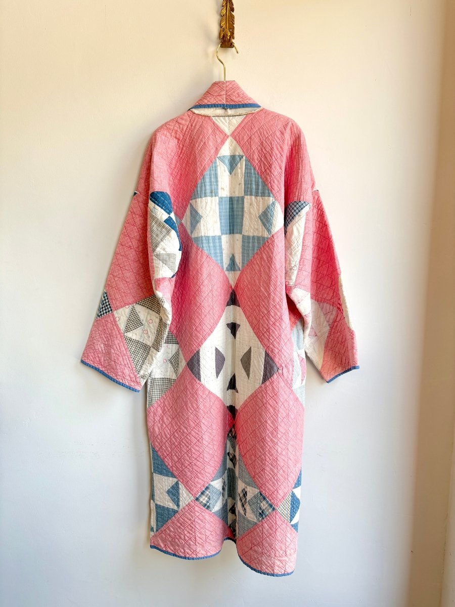 Pink & Blue Heirloom Quilt Duster - Made X Hudson