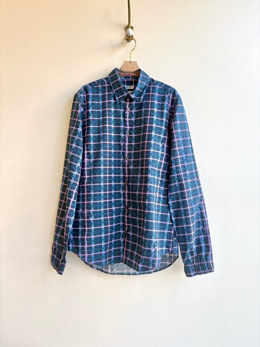 Kenzo | Blue & Purple Plaid Shirt (Vintage) - Made X Hudson