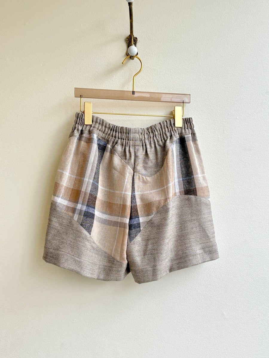 Brown Plaid & Spice Wave Shorts - Made X Hudson