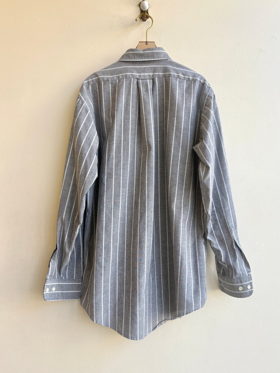 "Daniel” Grey and Blue Stripe Artichoke Print (Reworked) - Made X Hudson
