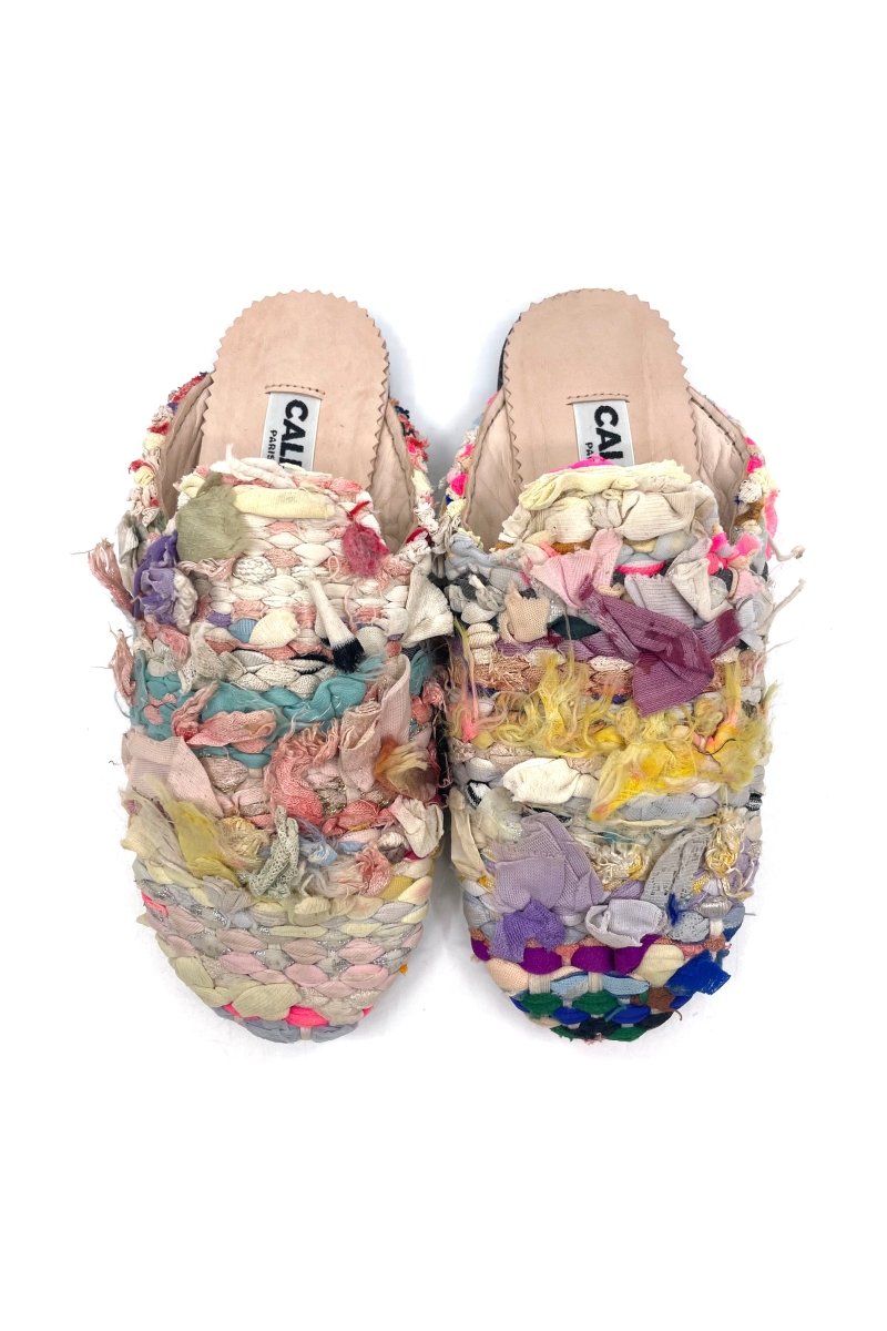 Kili Babouche Flats In Colors Baby Pink, White, Yellow & Blue (Size 37) - Made X Hudson