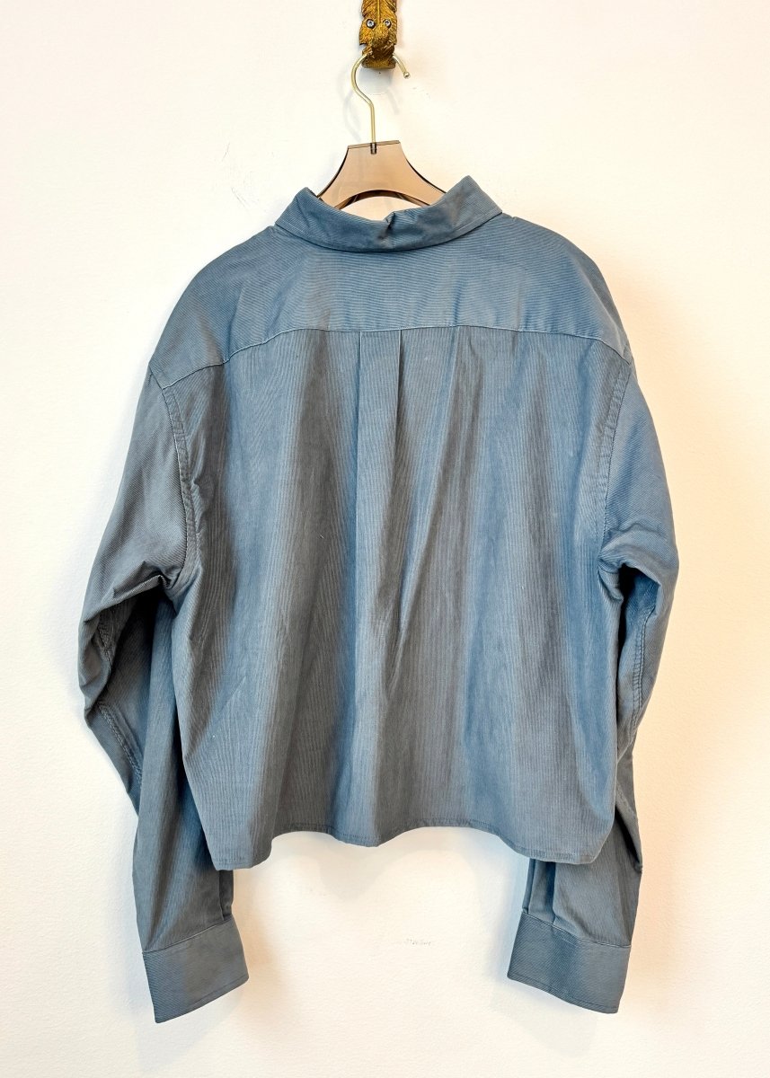The Vale Shirt in Slate Blue Corduroy (Reworked) - Made X Hudson