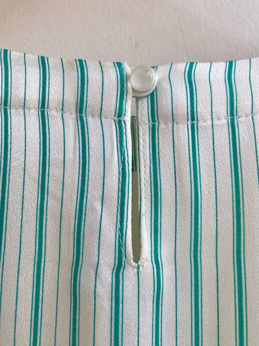 Green & Ivory Striped Everyday Top - Made X Hudson