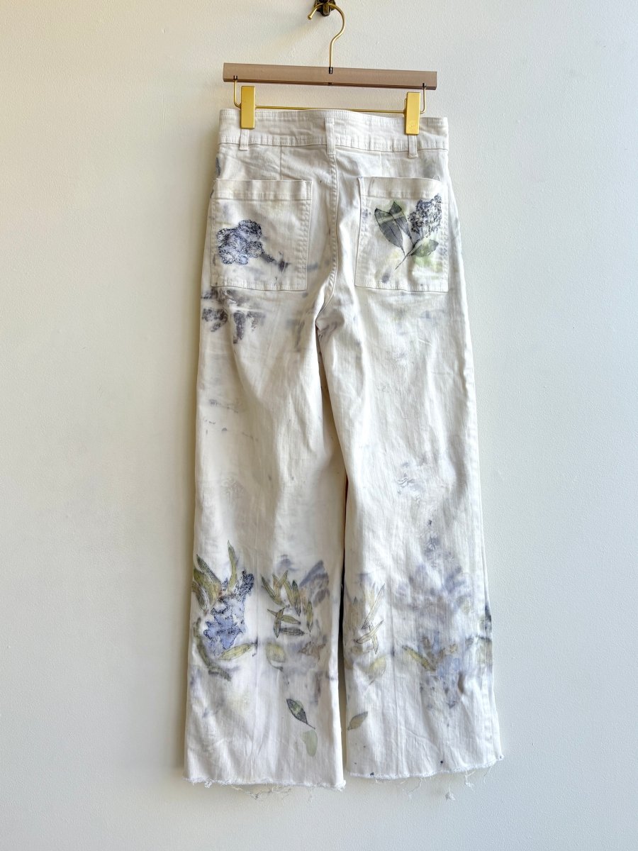 Lavender & Lime Eco Printed & Hand Drawn Straight Leg Pants (Reworked) - Made X Hudson