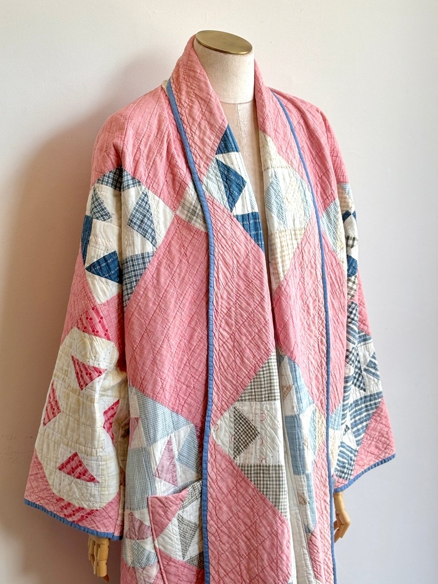 Pink & Blue Heirloom Quilt Duster - Made X Hudson