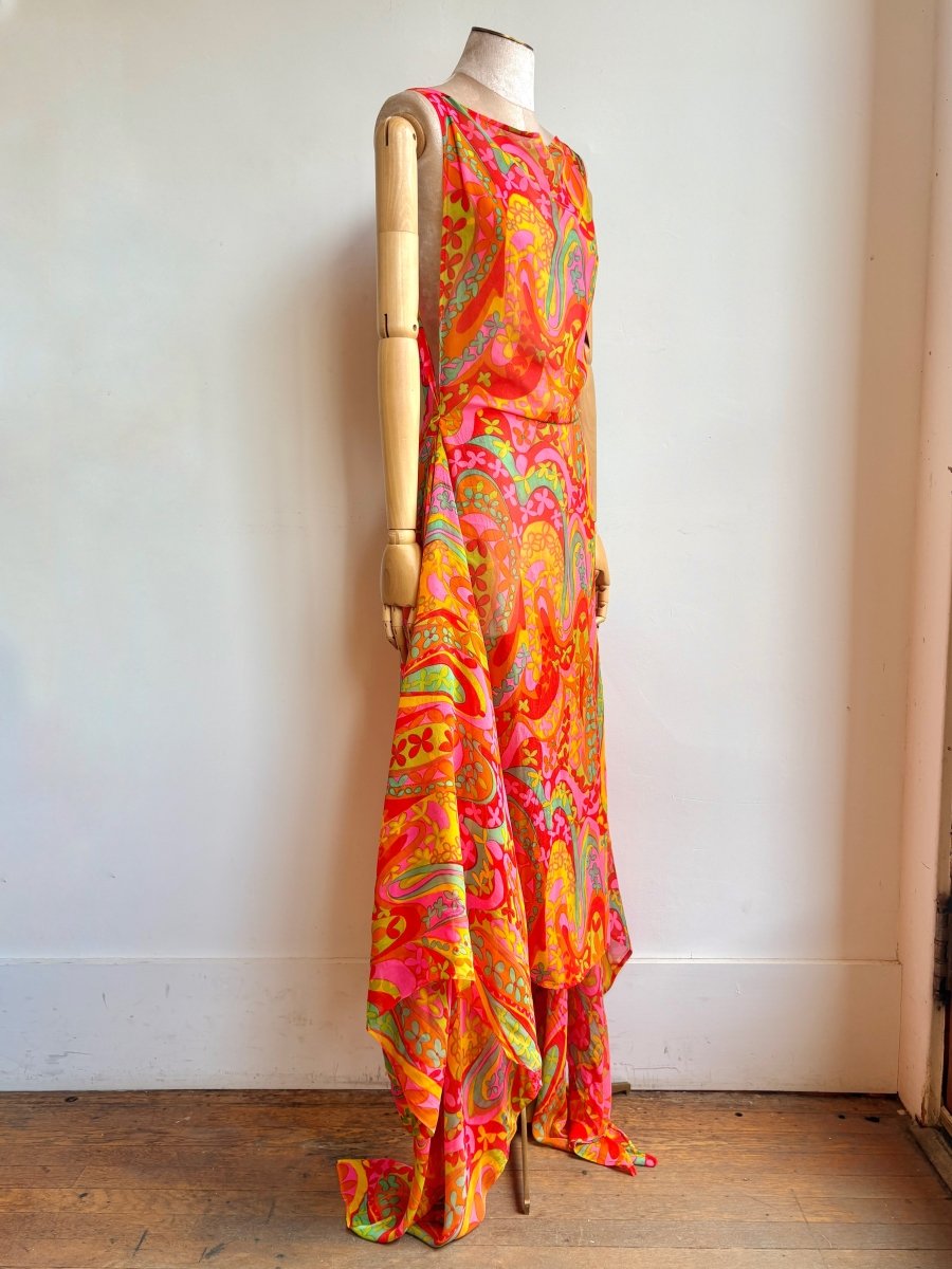 Zero - Waste Dress in Neon Flower Power - Made X Hudson