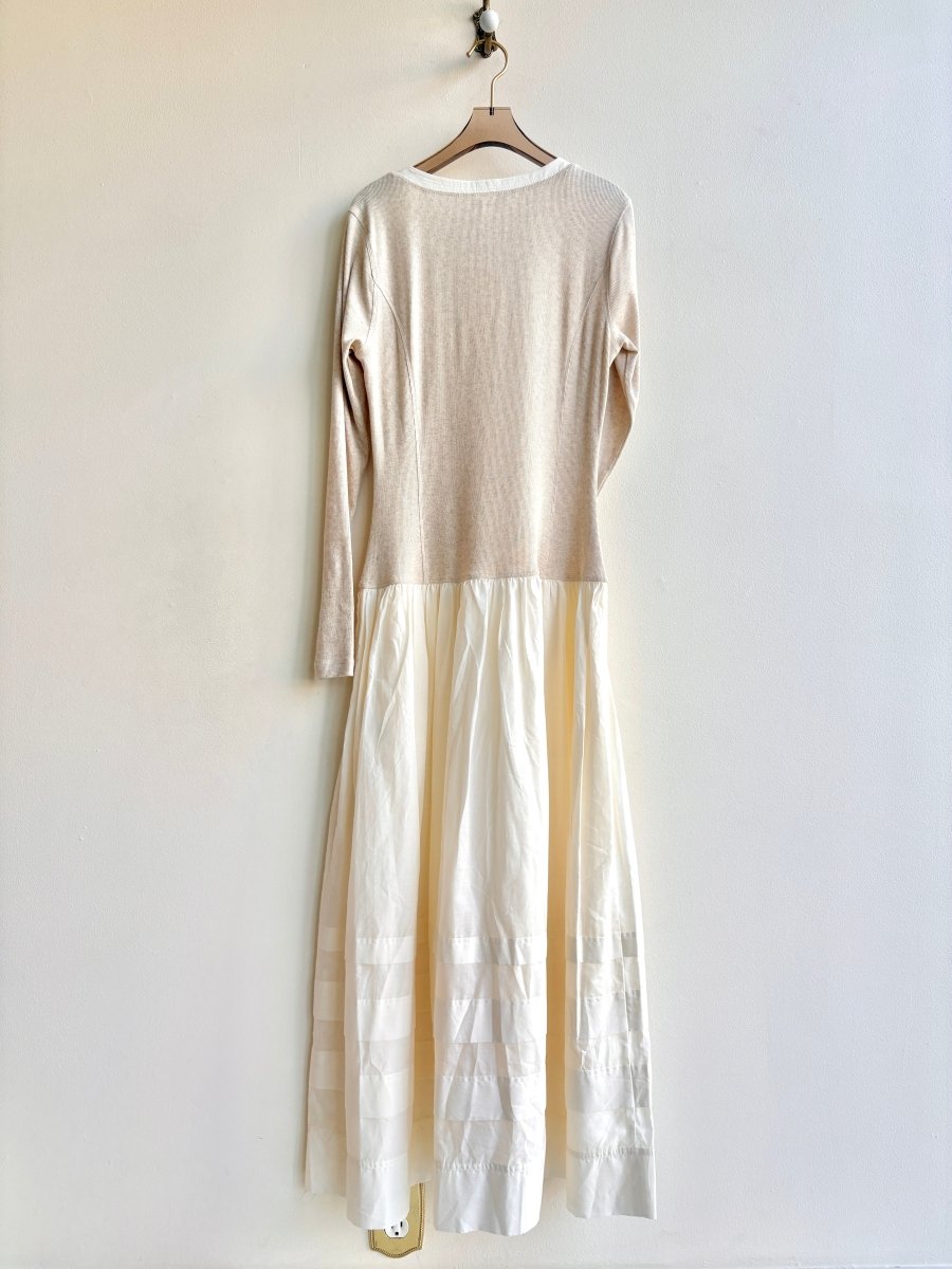 Ulla Johnson | Cream Drop Waist Long Sleeve Dress (Vintage) - Made X Hudson