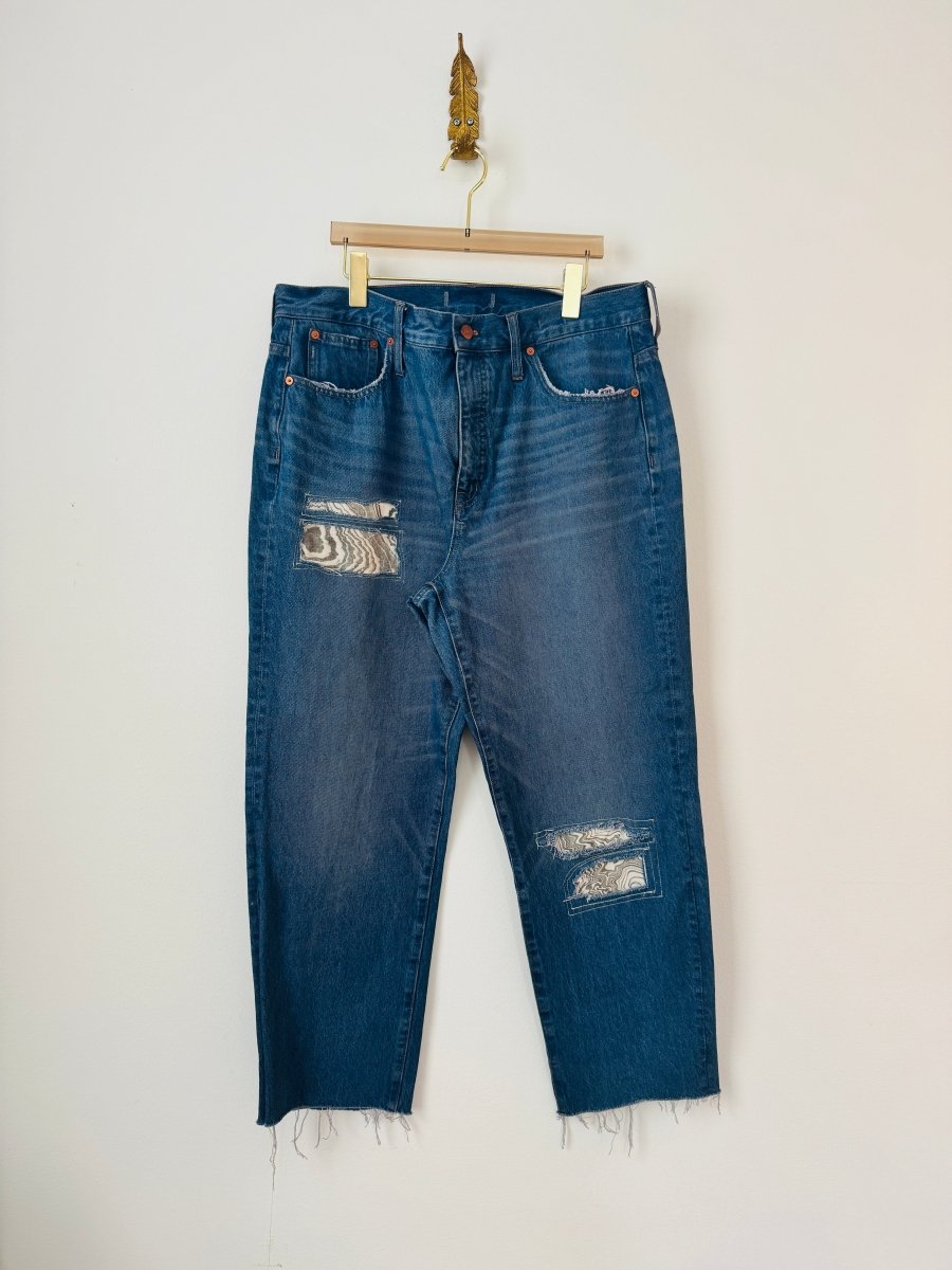 Suminagashi Patched Denim Jeans (Reworked) - Made X Hudson