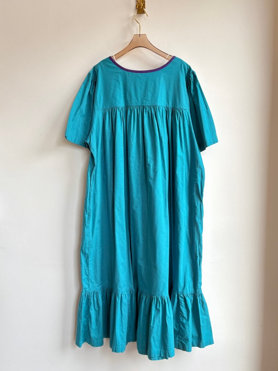 Teal Feline Dress (Vintage) - Made X Hudson