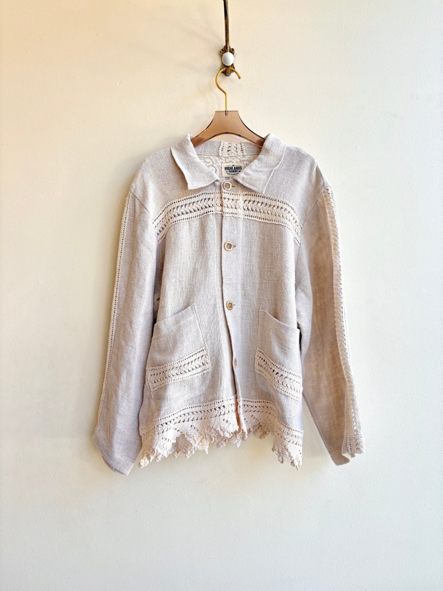 Linen Heirloom Jacket w/ Embroidered Back - Made X Hudson