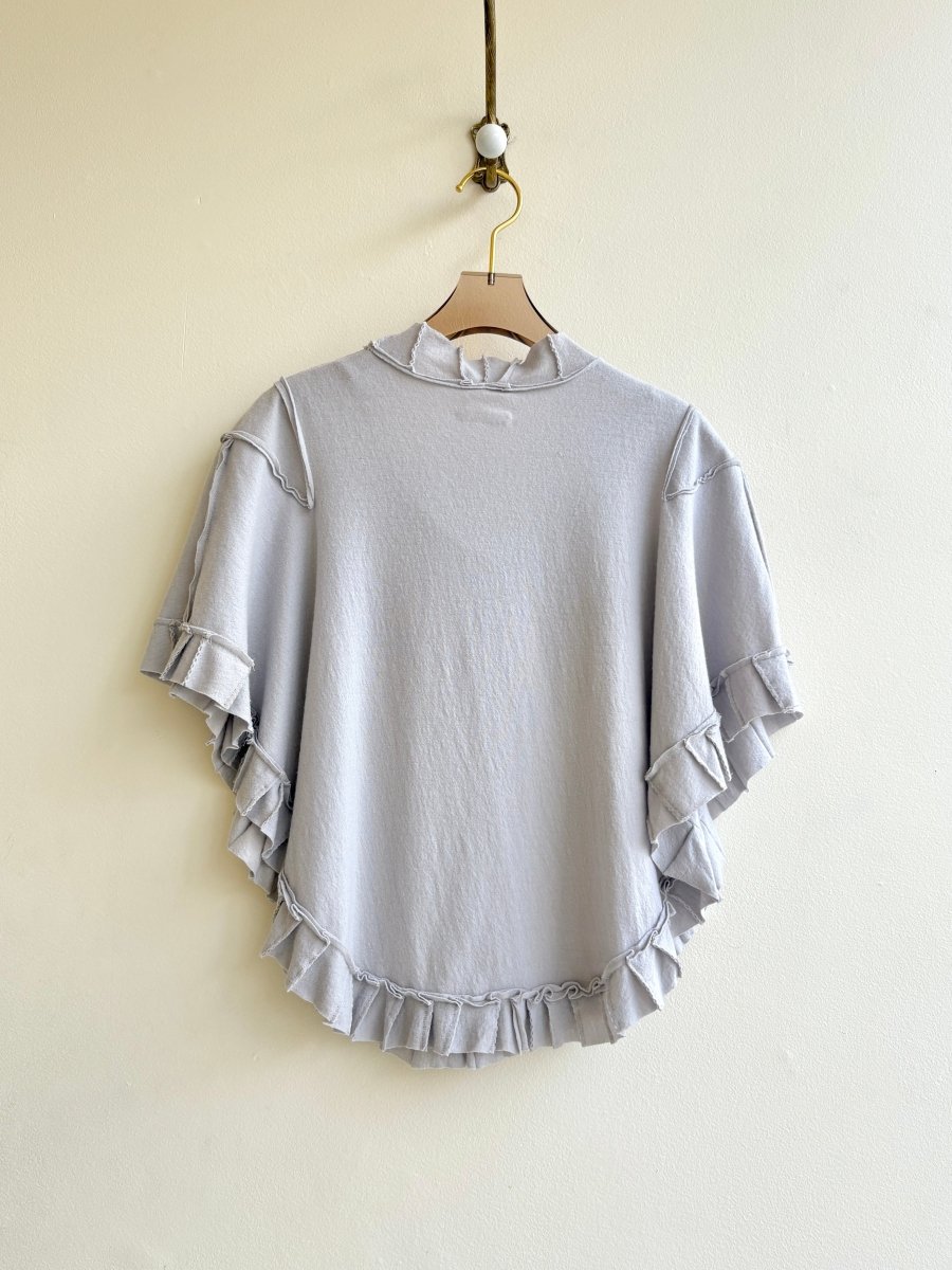 Light Grey Wool Capelet - Made X Hudson