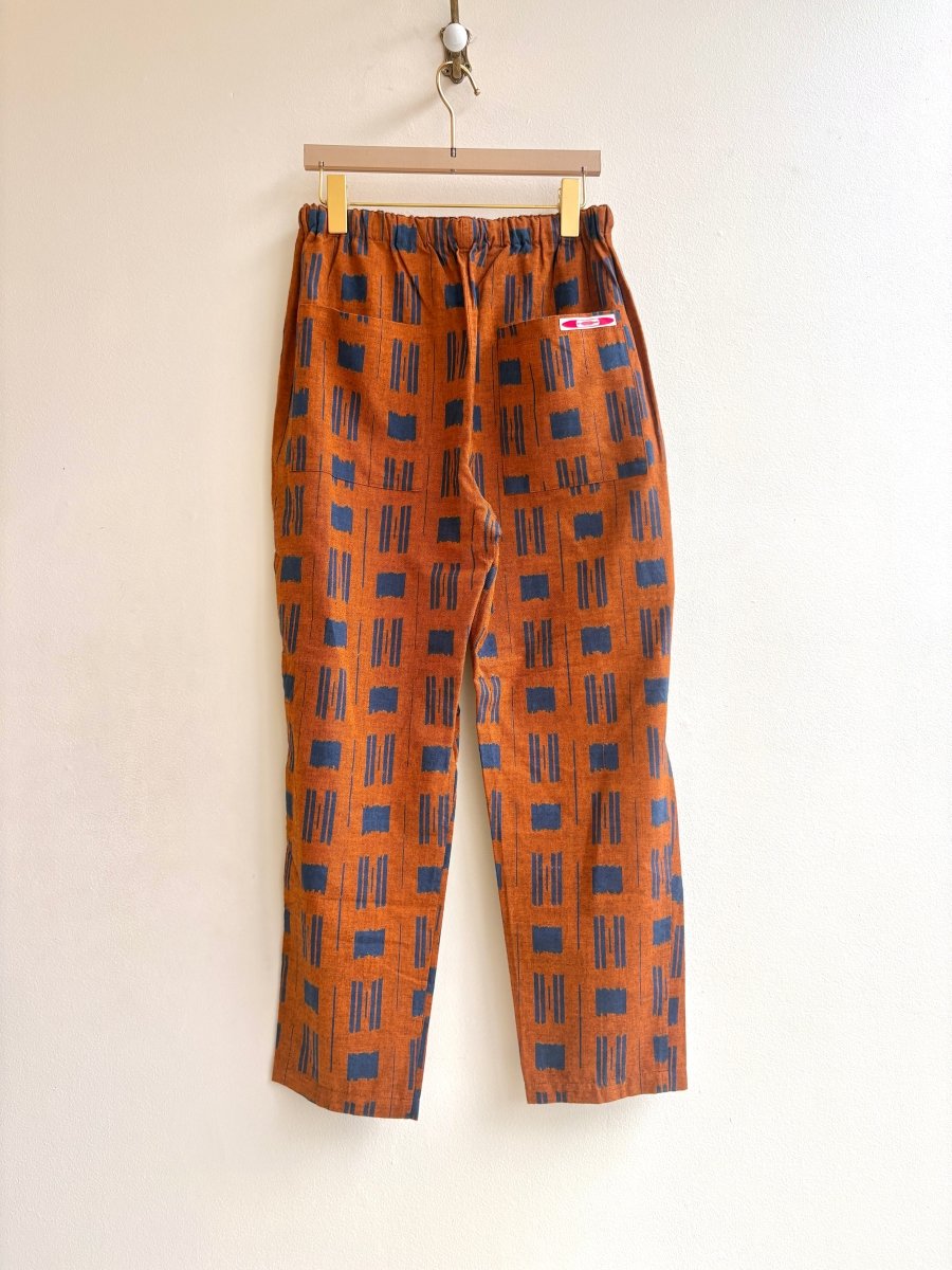 Carrot and Cobalt Ikat Lounge Pant (Vintage) - Made X Hudson