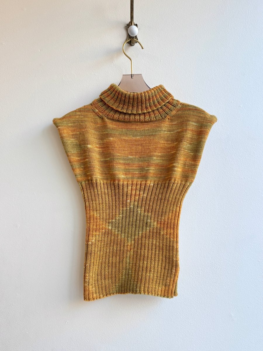 Mustard Turtleneck Sweater Vest - Made X Hudson