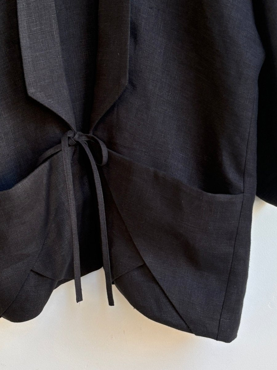 Black Linen Chore Jacket - Made X Hudson