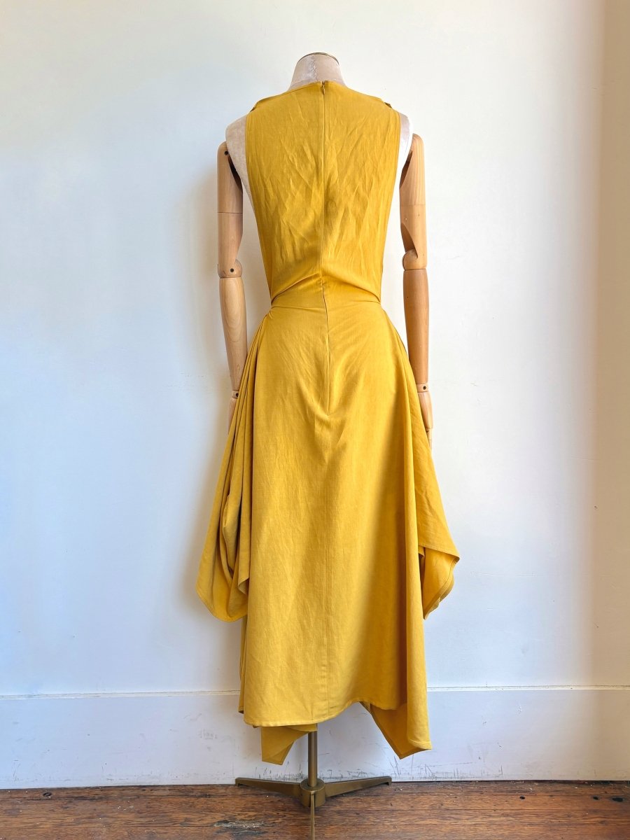 Zero - Waste Dress in Golden Yellow - Made X Hudson