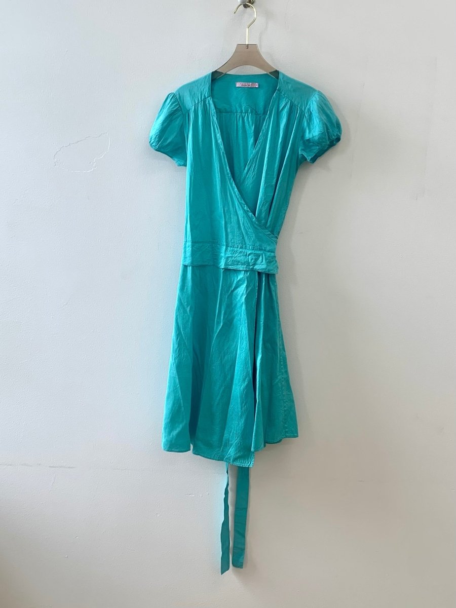 Calypso | Turqouise Wrap Dress (Vintage) - Made X Hudson
