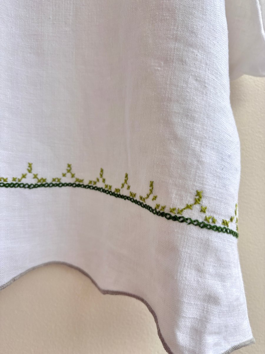 Green Embroidered Picnic Top - Made X Hudson