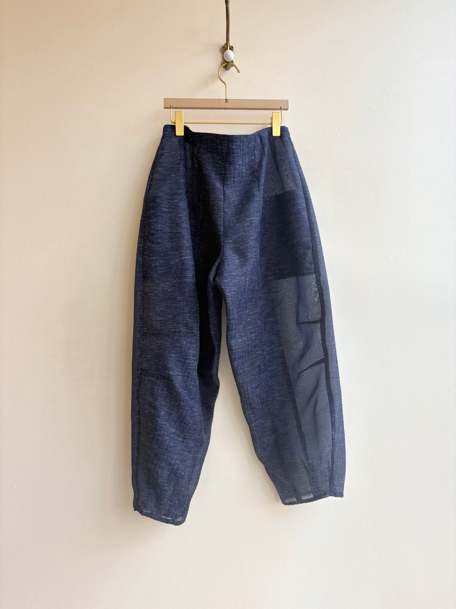 Sheer Silk Blend Indigo Side Pocket Pants - Made X Hudson