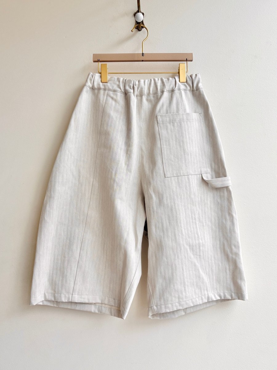 Sage Nation | Cream Box Pleat Shorts (Vintage) - Made X Hudson