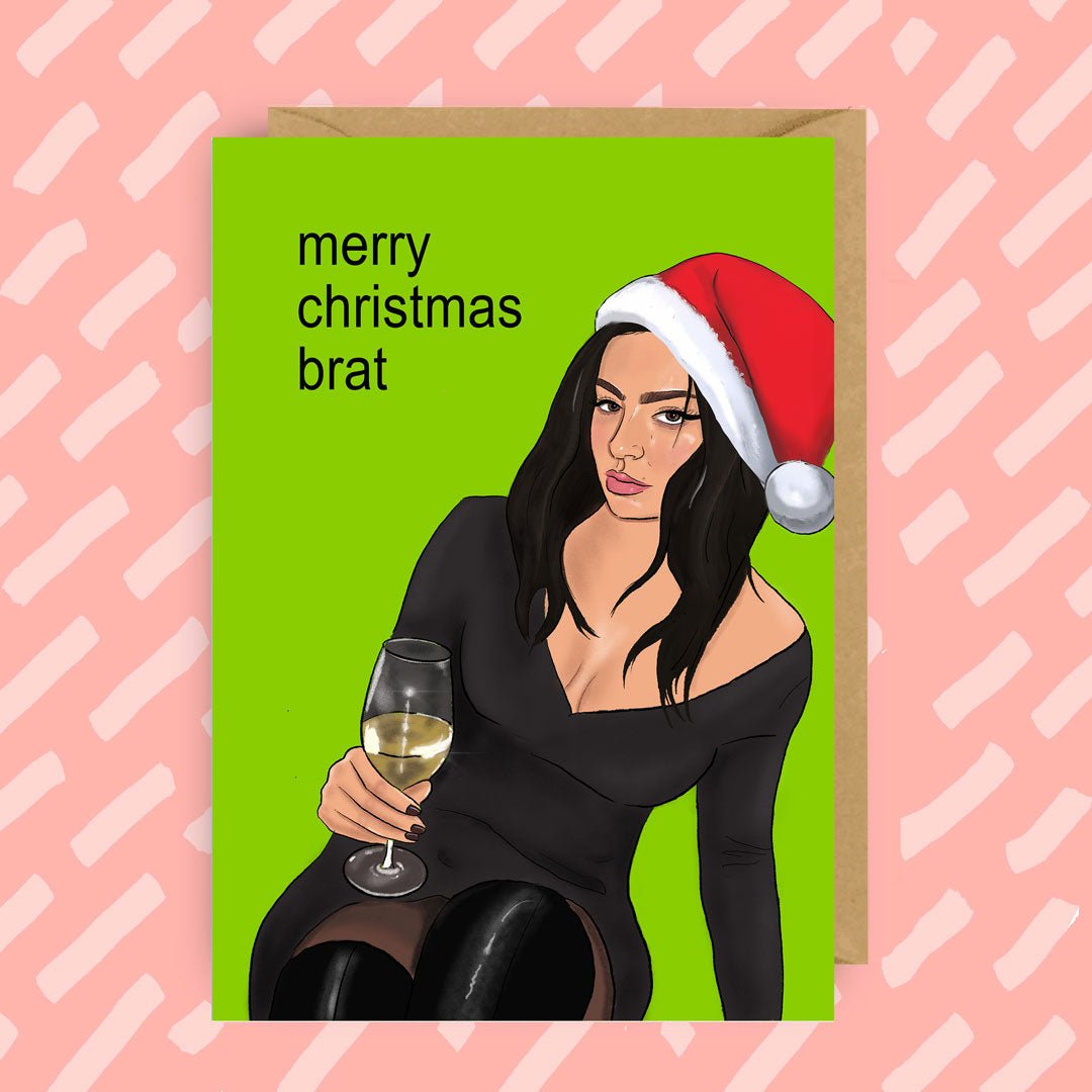 Greeting Card | Charli XCX | Merry Christmas Brat | Lgbtq+ | Gay | Tik Tok - Made X Hudson