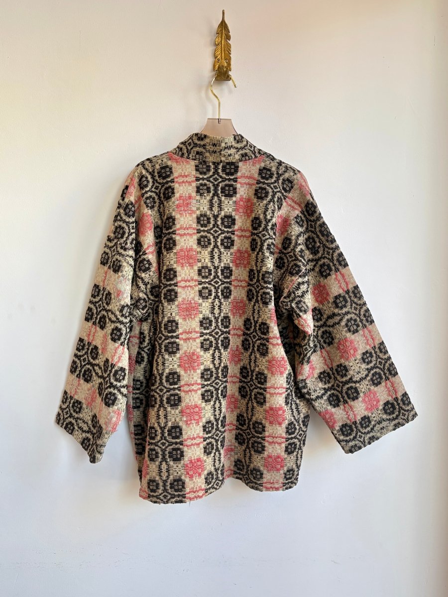 Heirloom Coverlet Haori Coat (Pink/Black) - Made X Hudson
