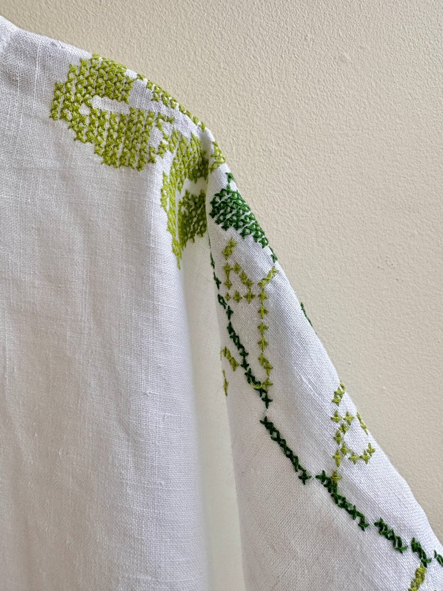 Green Embroidered Picnic Top - Made X Hudson