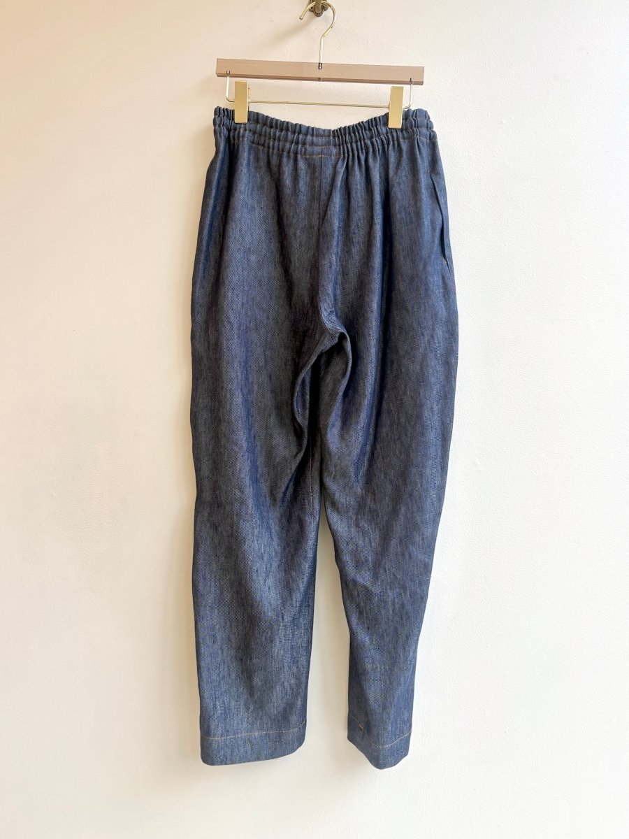 Dark Denim Joggers With Gold Stitching - Made X Hudson