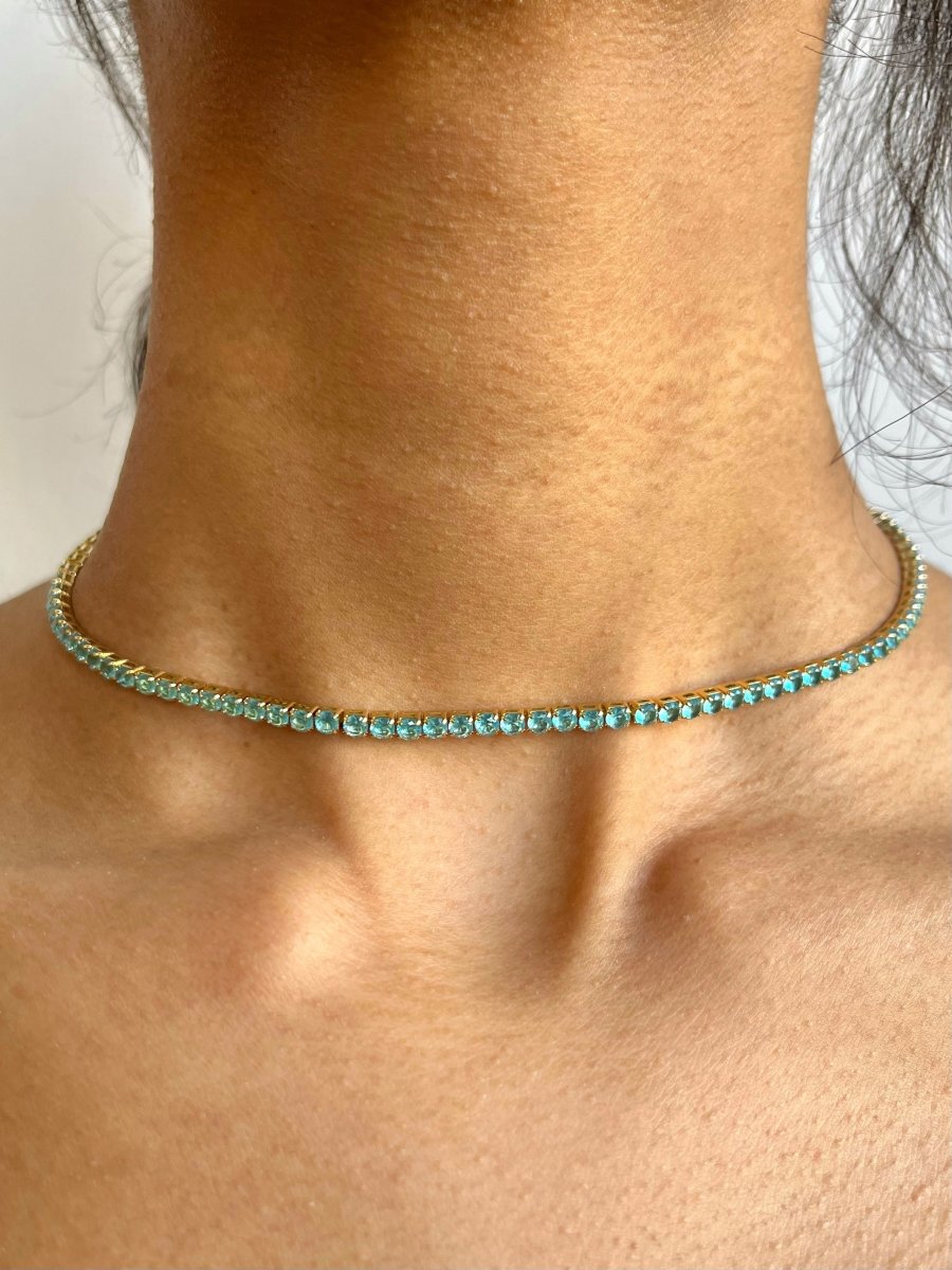 Cubia Zirconia (CZ) Thin Tennis Necklaces (Multiple Styles) - Made X Hudson