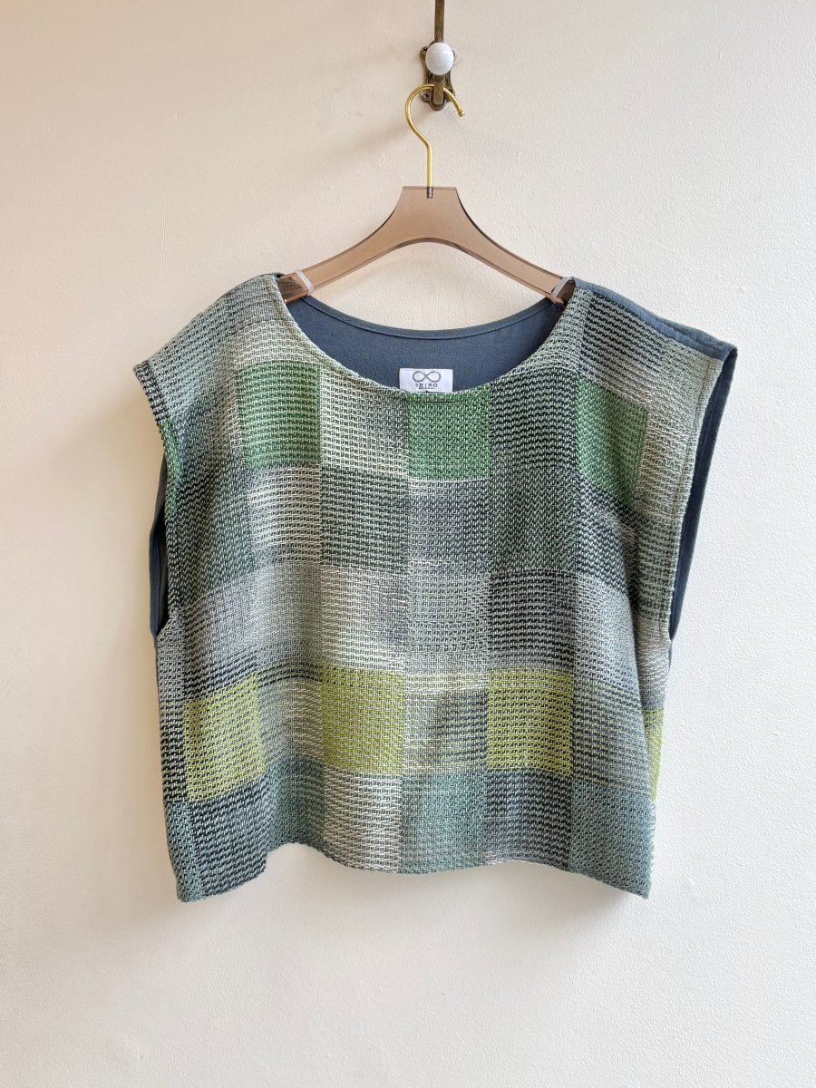 Handwoven Blouse in Teal & Green - Made X Hudson