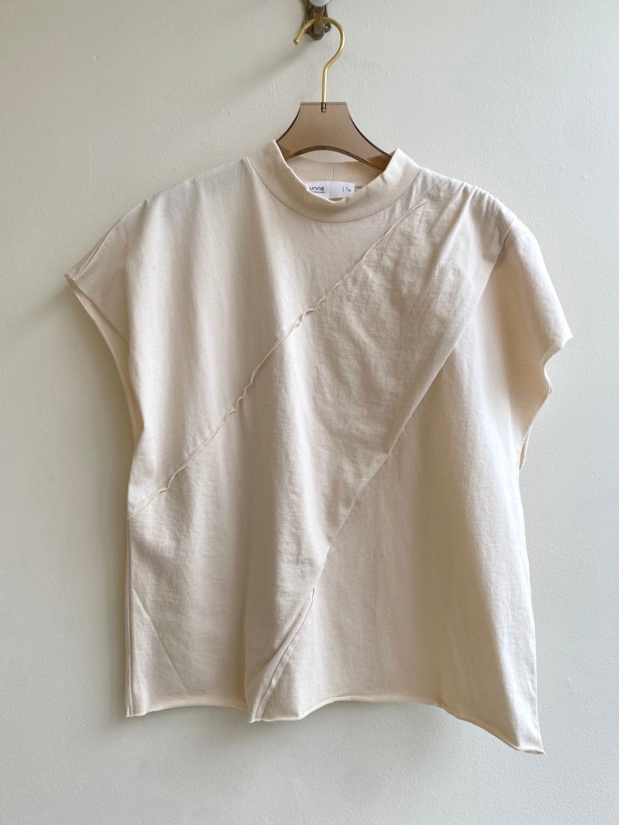 Sleeveless Tank w/ Draping (Tan) - Made X Hudson