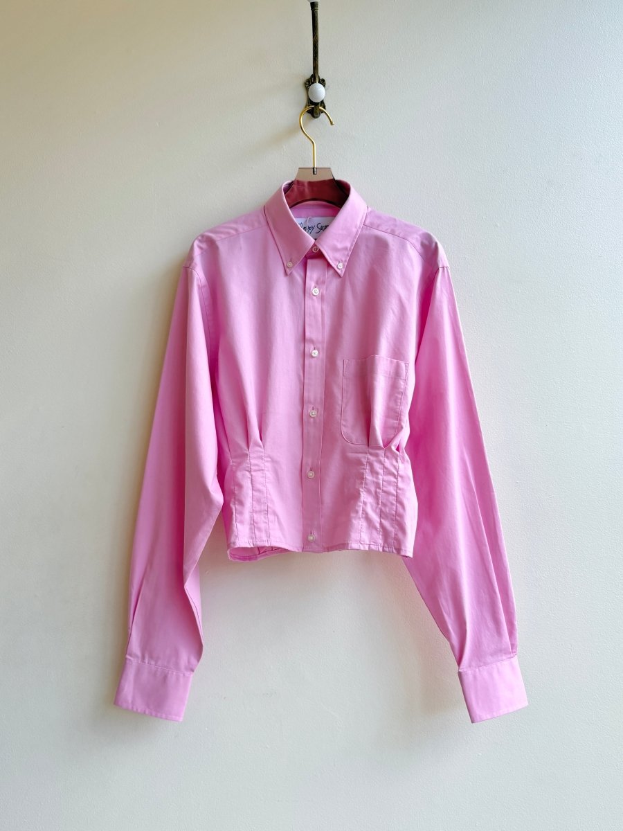 The Kevin Top | Pink Top w/ Gathered Waist (Reworked) - Made X Hudson