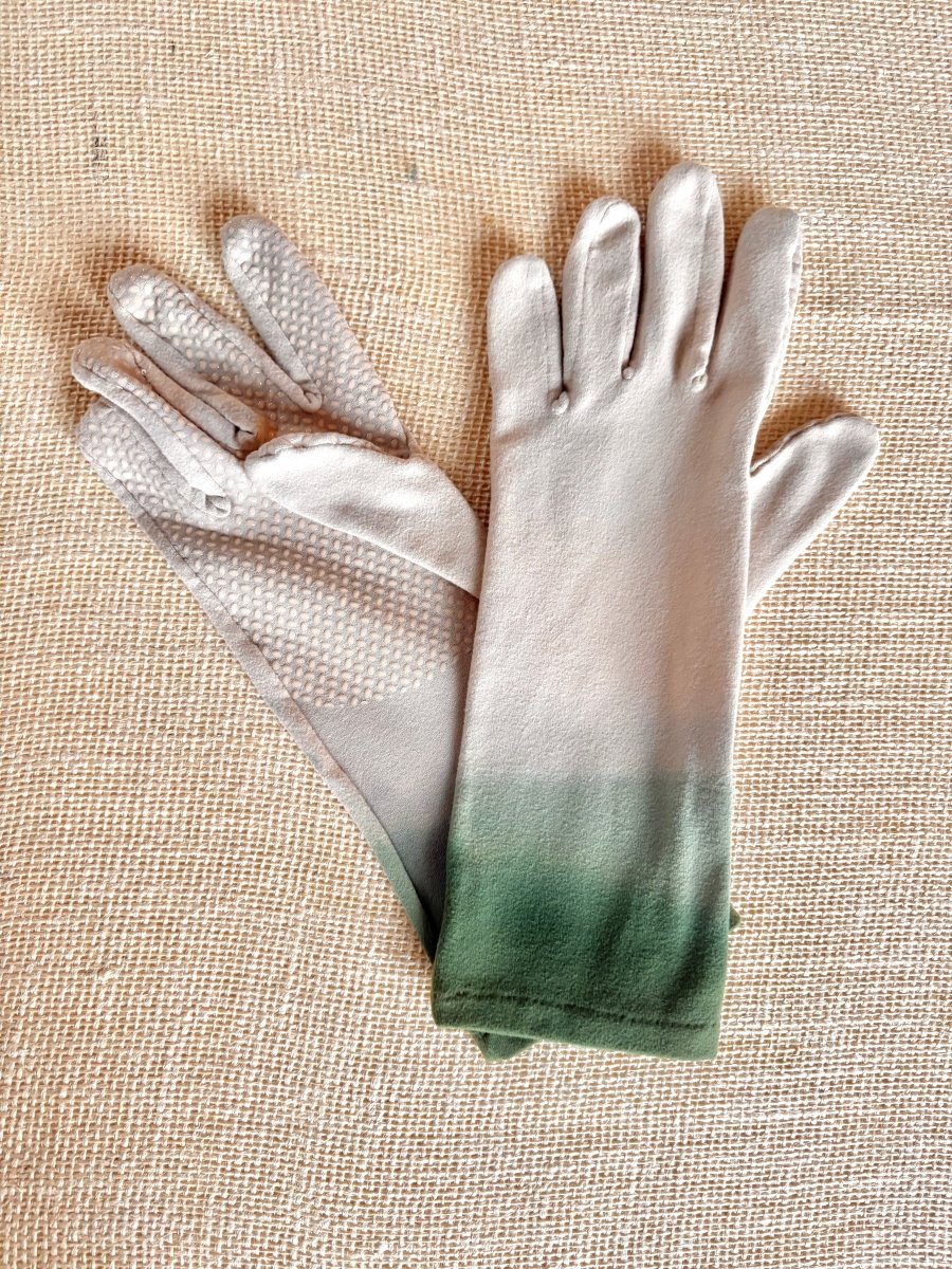 Pinenut and Forest Green Ombre Midrise Gardening Gloves w/ Grip Palm - Made X Hudson