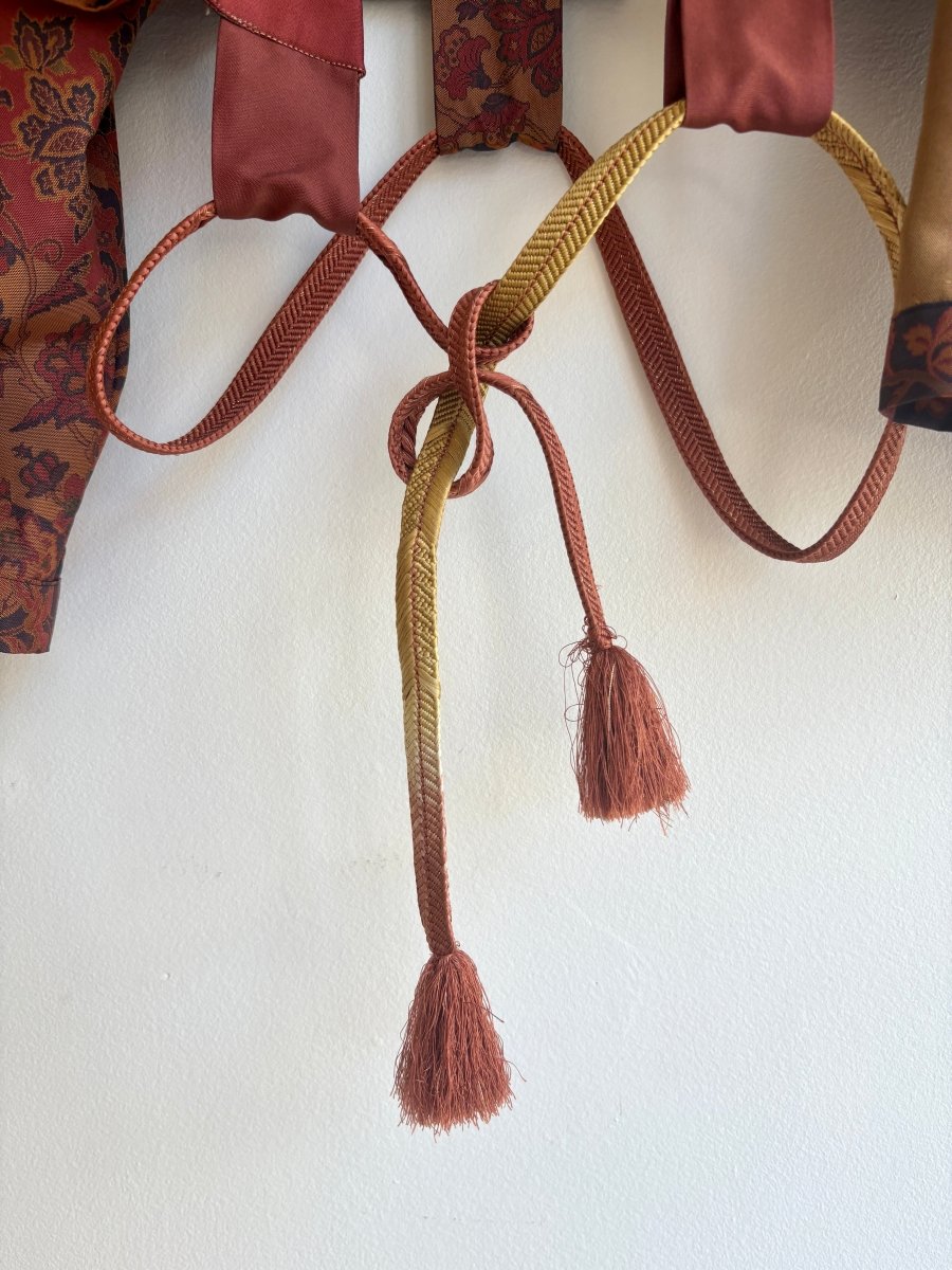 Silk Jacquard Bolero w/ Silk Obijime Tie - Made X Hudson