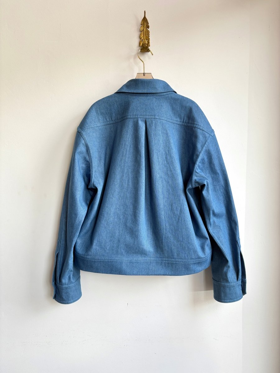 Light Denim Zip - up Leisure Jacket - Made X Hudson