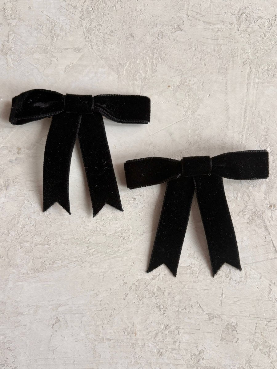 Velvet Mini - Bow Hair Clips (More Colors) - Made X Hudson