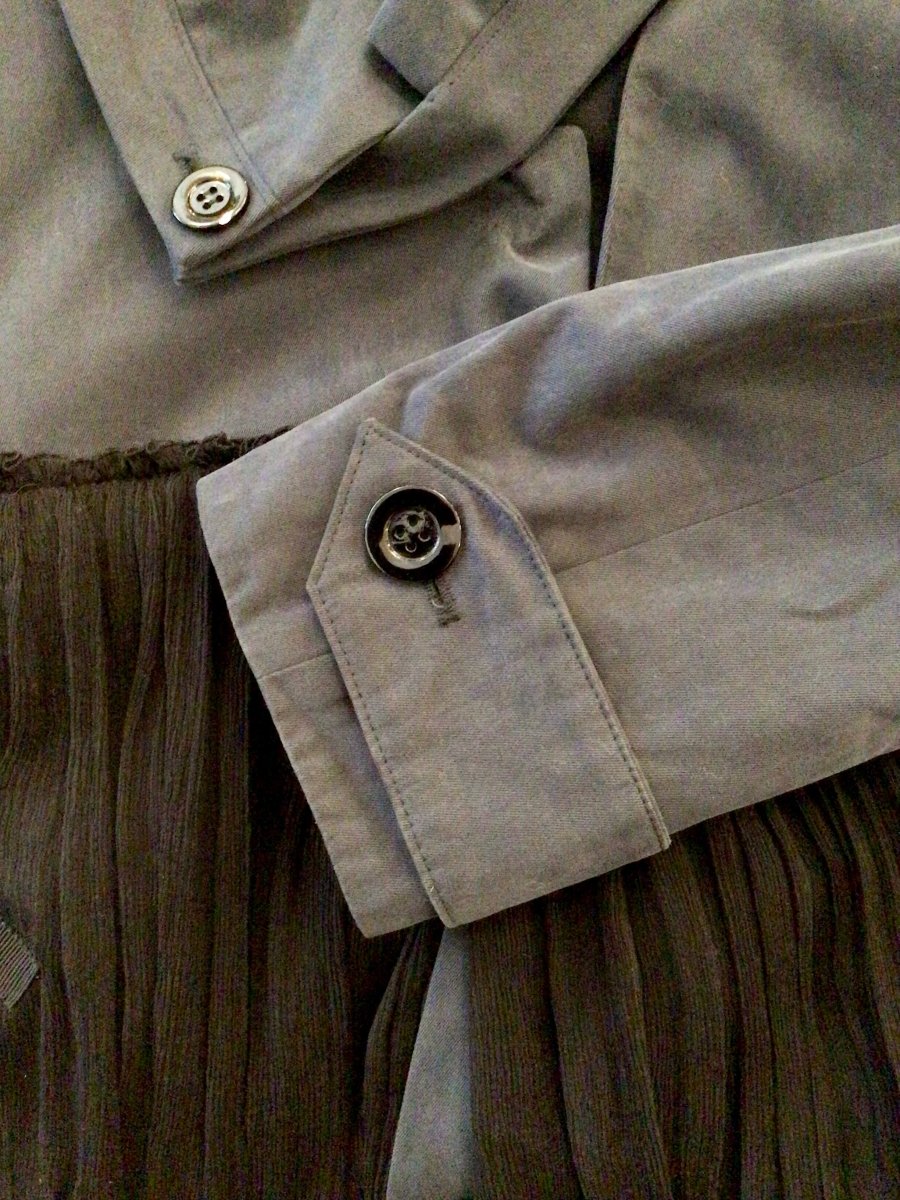 Lutz Hülle| Navy Chiffon Trench Coat (Vintage) - Made X Hudson