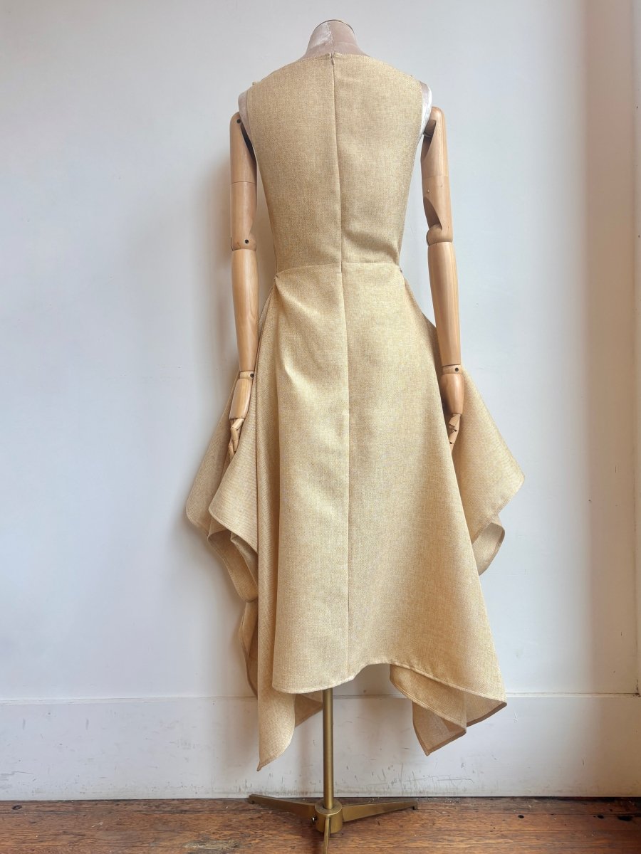 Zero-Waste Dress in Wheat Gauze Cotton - Made X Hudson