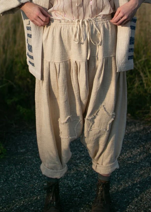 Ad Astra Cotton Pants w/ Star Aplique - Made X Hudson