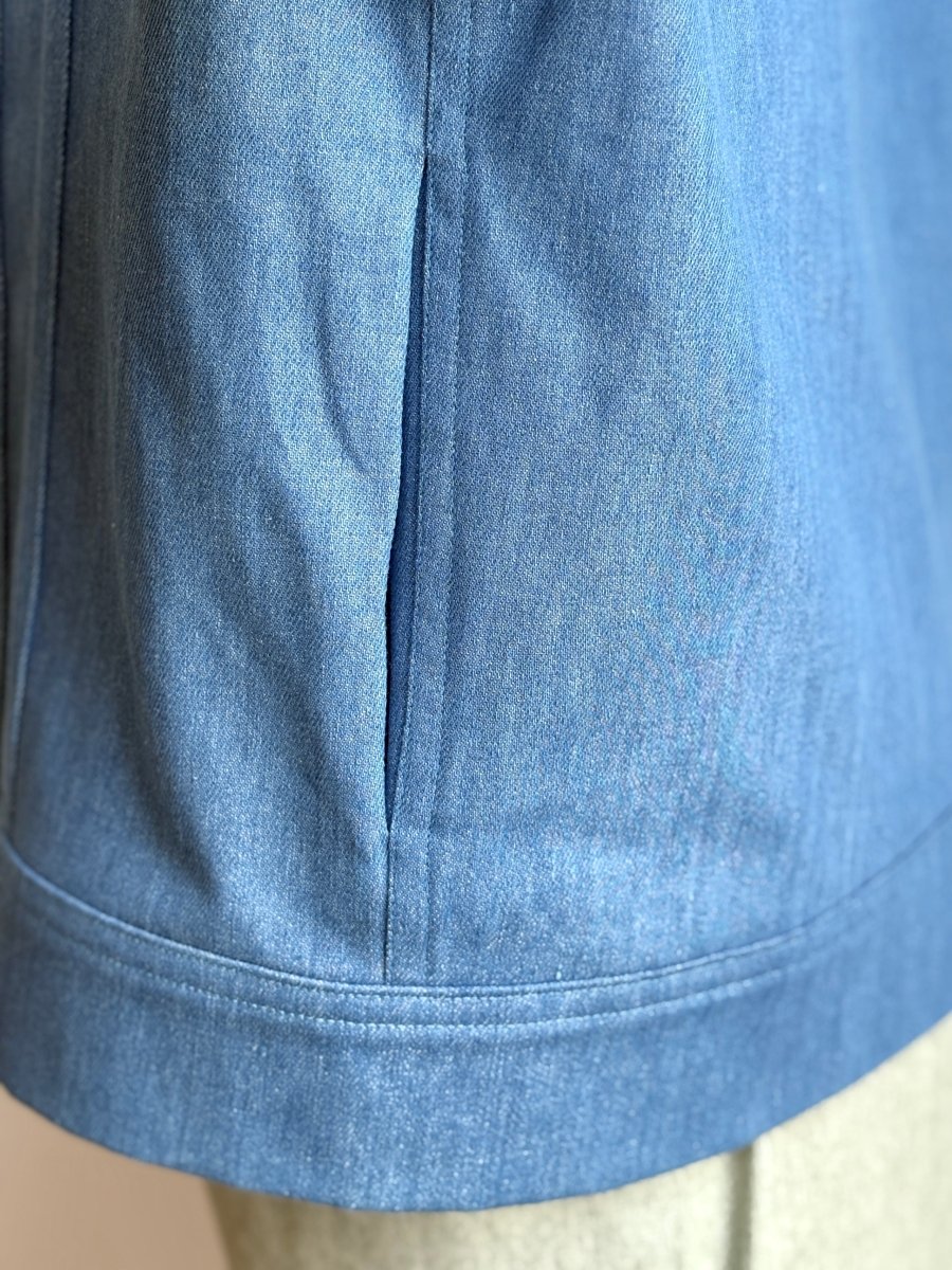 Light Denim Zip - up Leisure Jacket - Made X Hudson