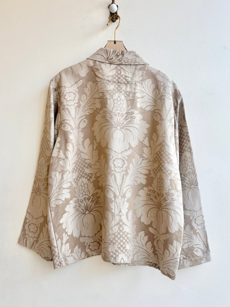 Floral Khaki Damask Utility Jacket - Made X Hudson