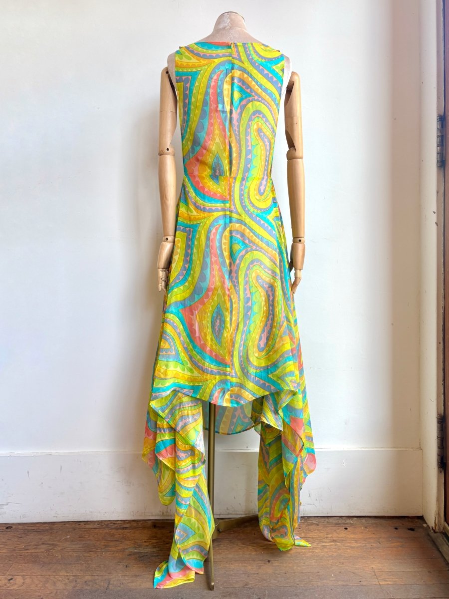 Zero - Waste Dress in Neon Colors Groovy Swirl - Made X Hudson