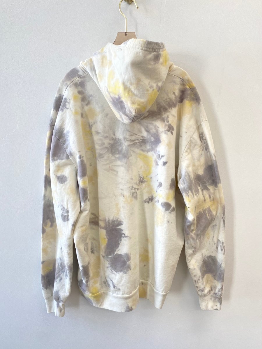 Grey & Lemon Yellow Marbled Hoodie (Reworked) - Made X Hudson