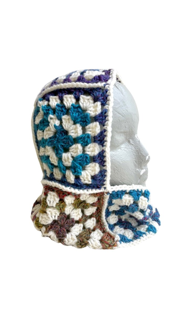 Rainbow and Cream Hand Crochet Balaclava - Made X Hudson
