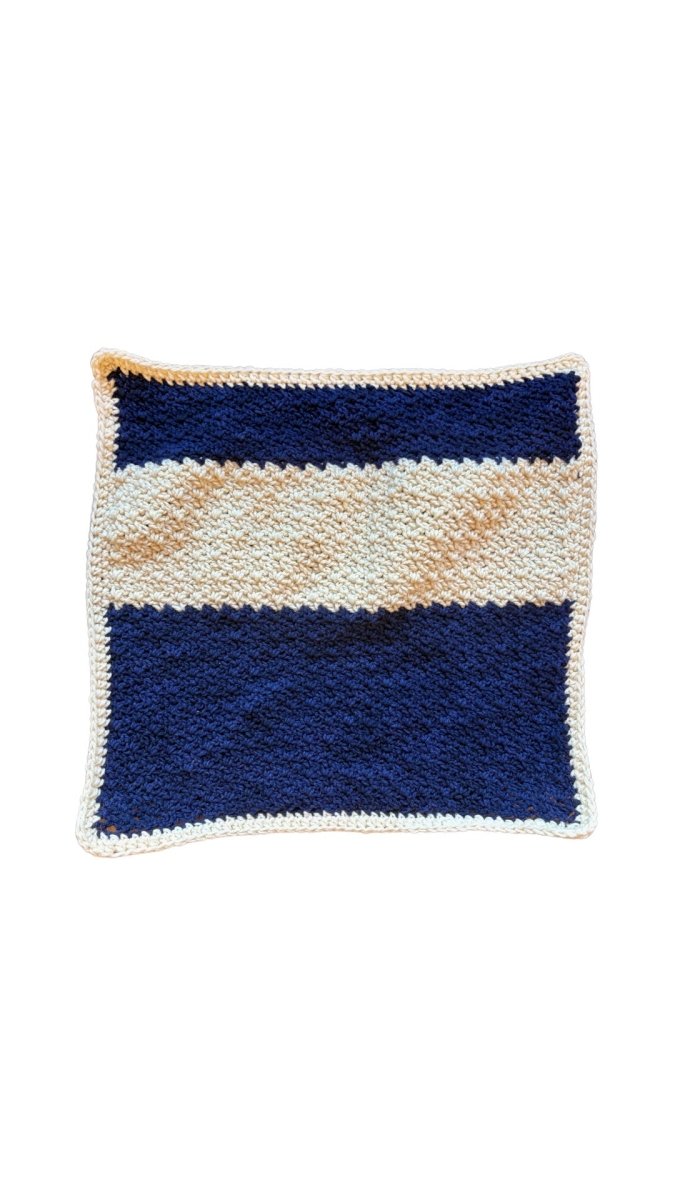 Blueberry and Cream Crochet Bandana - Made X Hudson