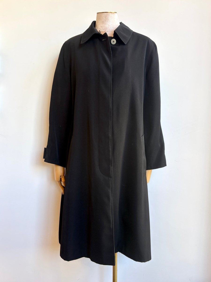 London Fog | Black Trench Coat (Vintage) - Made X Hudson