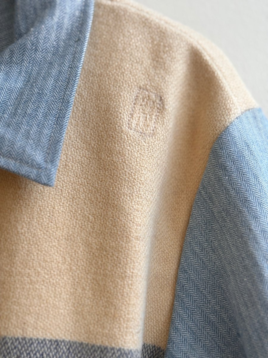 Denim w/ Red, Yellow, & Blue Stripes Heritage Utility Jacket - Made X Hudson