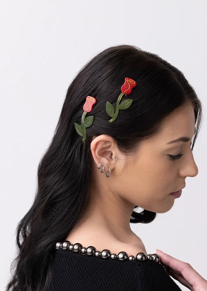 Rose Barrette Hair Clip - Made X Hudson