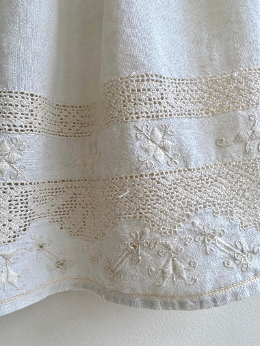 Heirloom Linen Crochet Midi Skirt - Made X Hudson