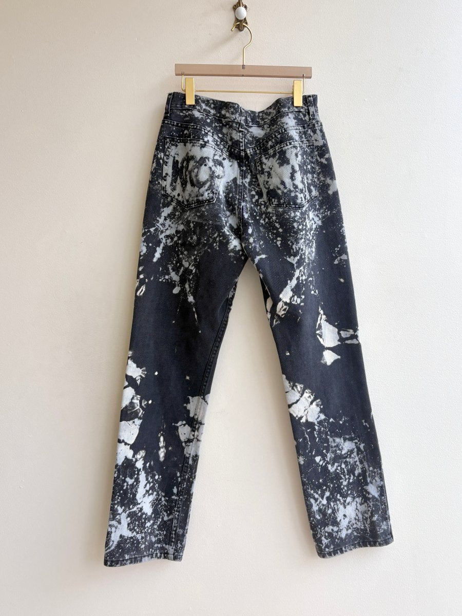 "Pepper" Jeans Distressed Speckled Black and Grey Denim (Reworked) - Made X Hudson