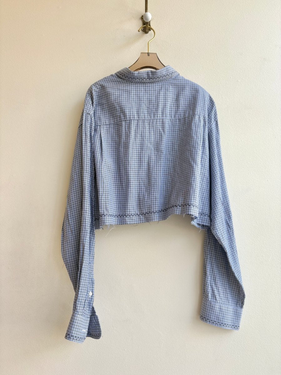 The Valley Shirt Long Sleeve in Cornflower Houndstooth (Reworked) - Made X Hudson